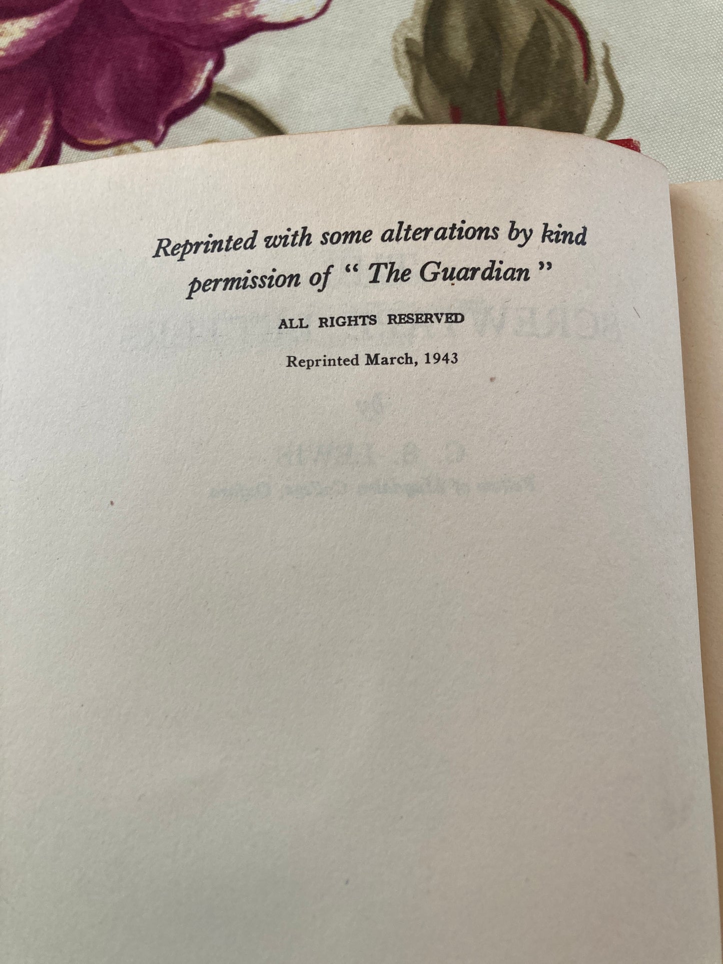 Lewis, C.S.: The Screwtape Letters (The Macmillan Company, 1943)