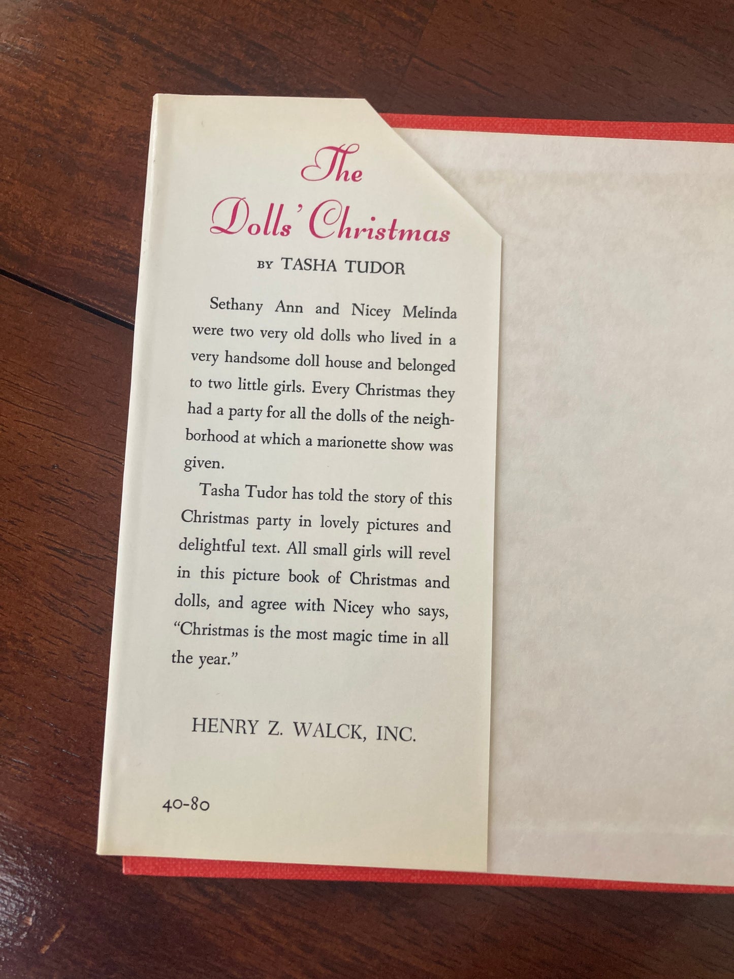 [SIGNED] Tudor, Tasha: The Dolls' Christmas (Henry Z. Walck, 1950)