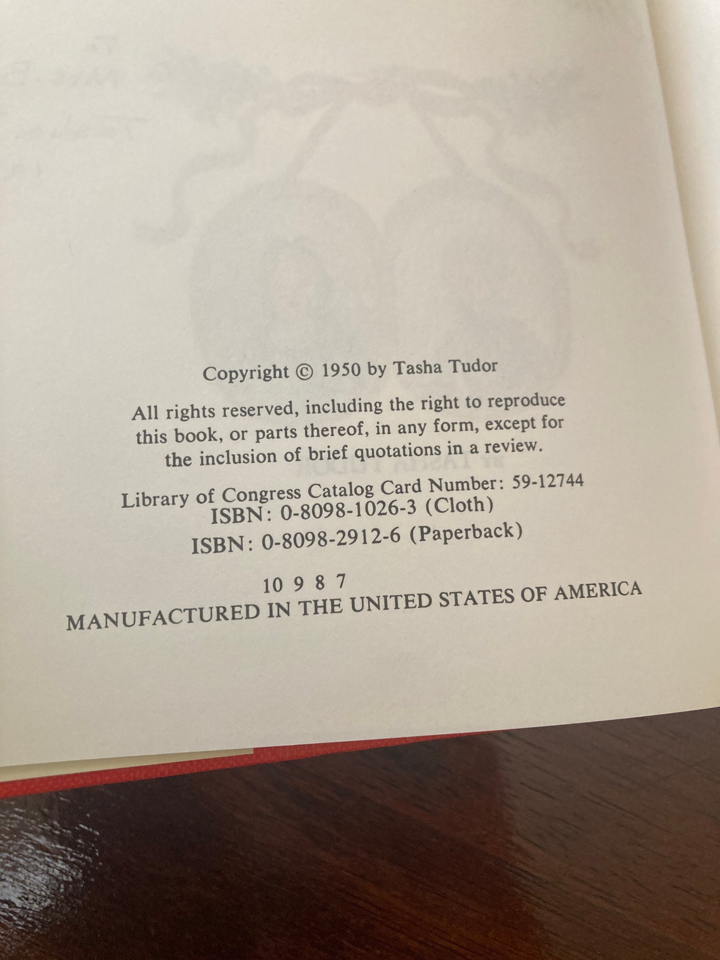 [SIGNED] Tudor, Tasha: The Dolls' Christmas (Henry Z. Walck, 1950)