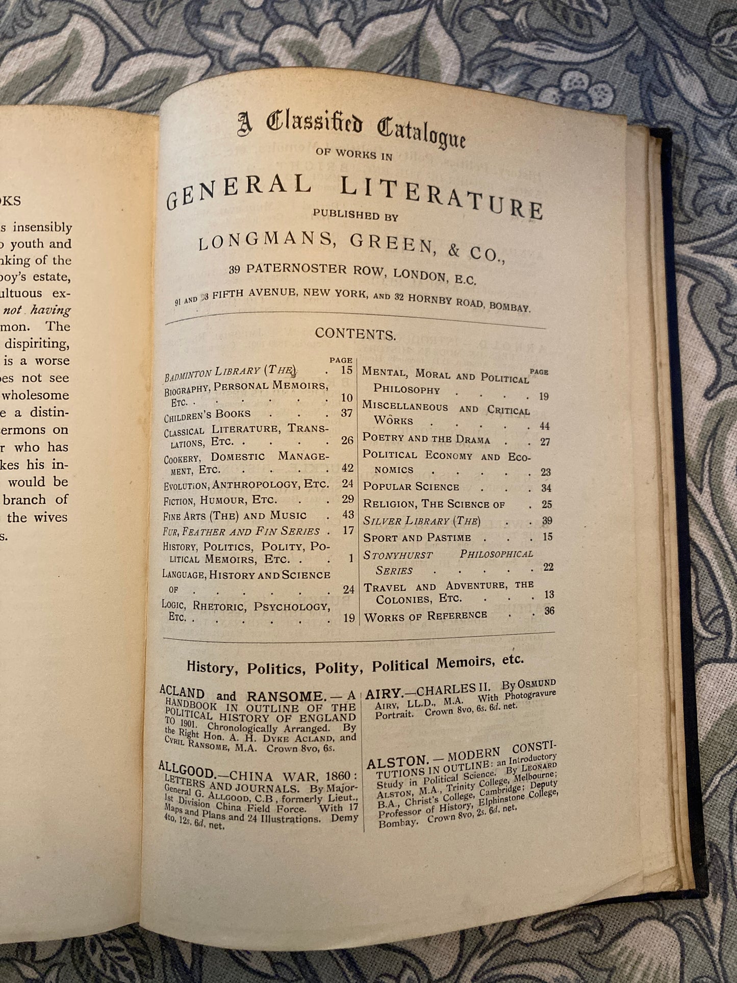 [FIRST EDITION] Lang, Andrew: Adventures Among Books (Longmans, Green, and Co., 1905)