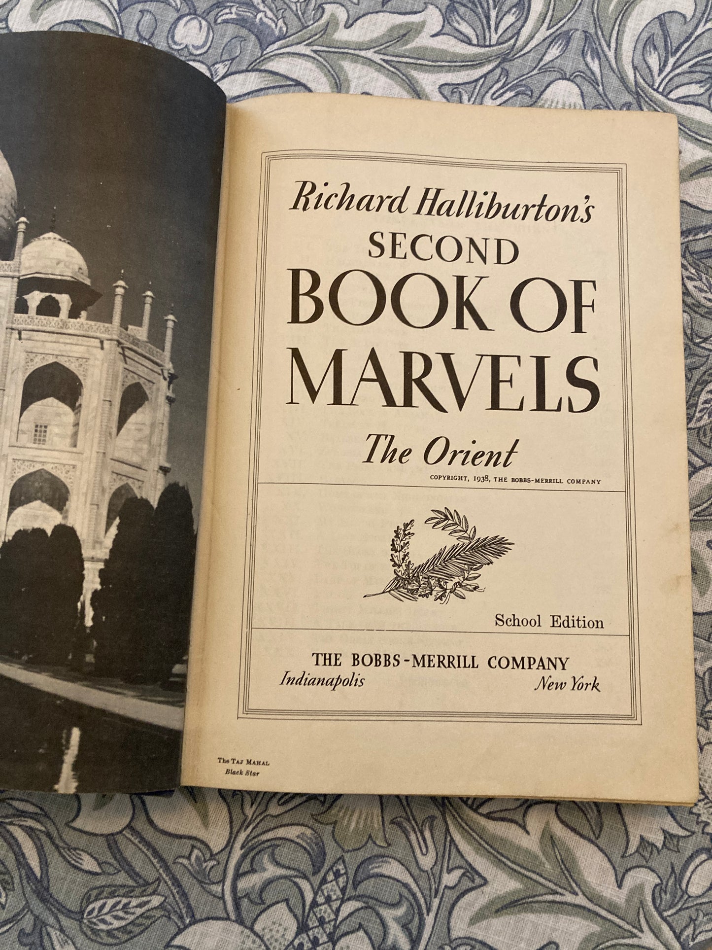 Richard Halliburton's Second Book of Marvels: The Orient (Bobbs-Merrill Company, Indianapolis & New York)