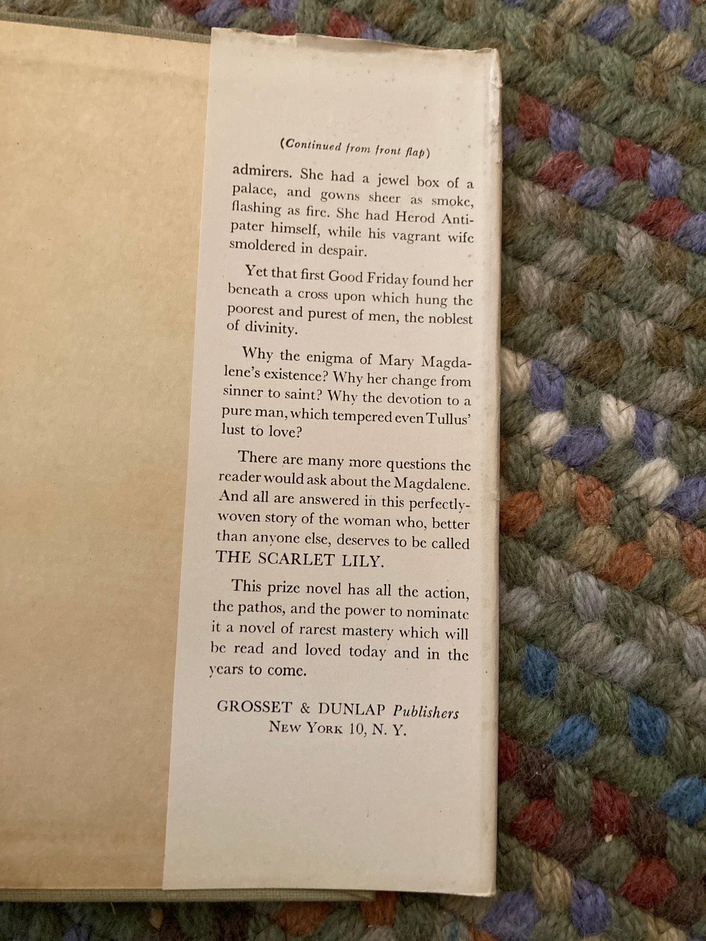 [SAINT MARY MAGDALENE] Murphy, Edwin: The Scarlet Lily (Bruce Publishing Company, Milwaukee, 1946)