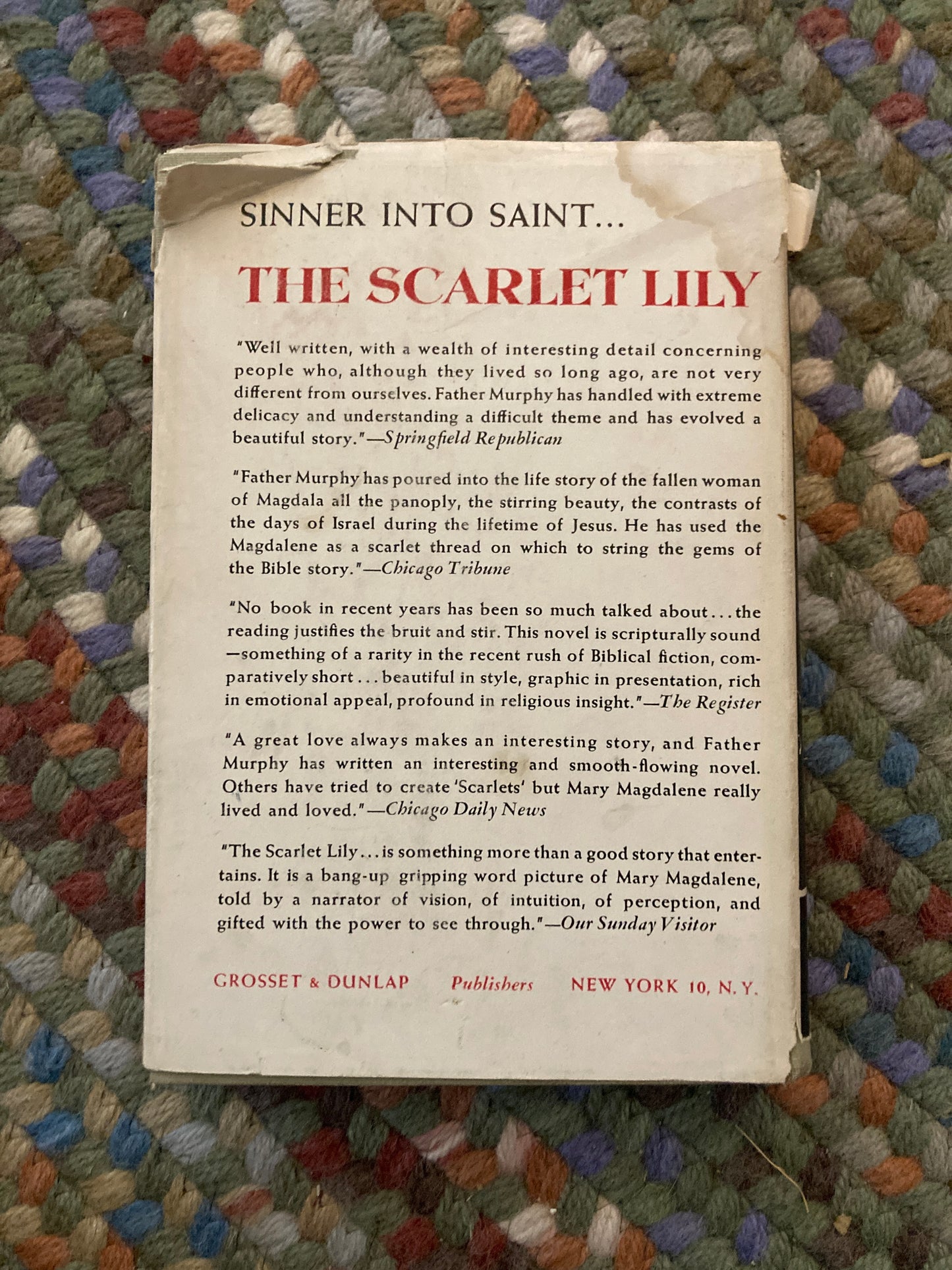 [SAINT MARY MAGDALENE] Murphy, Edwin: The Scarlet Lily (Bruce Publishing Company, Milwaukee, 1946)