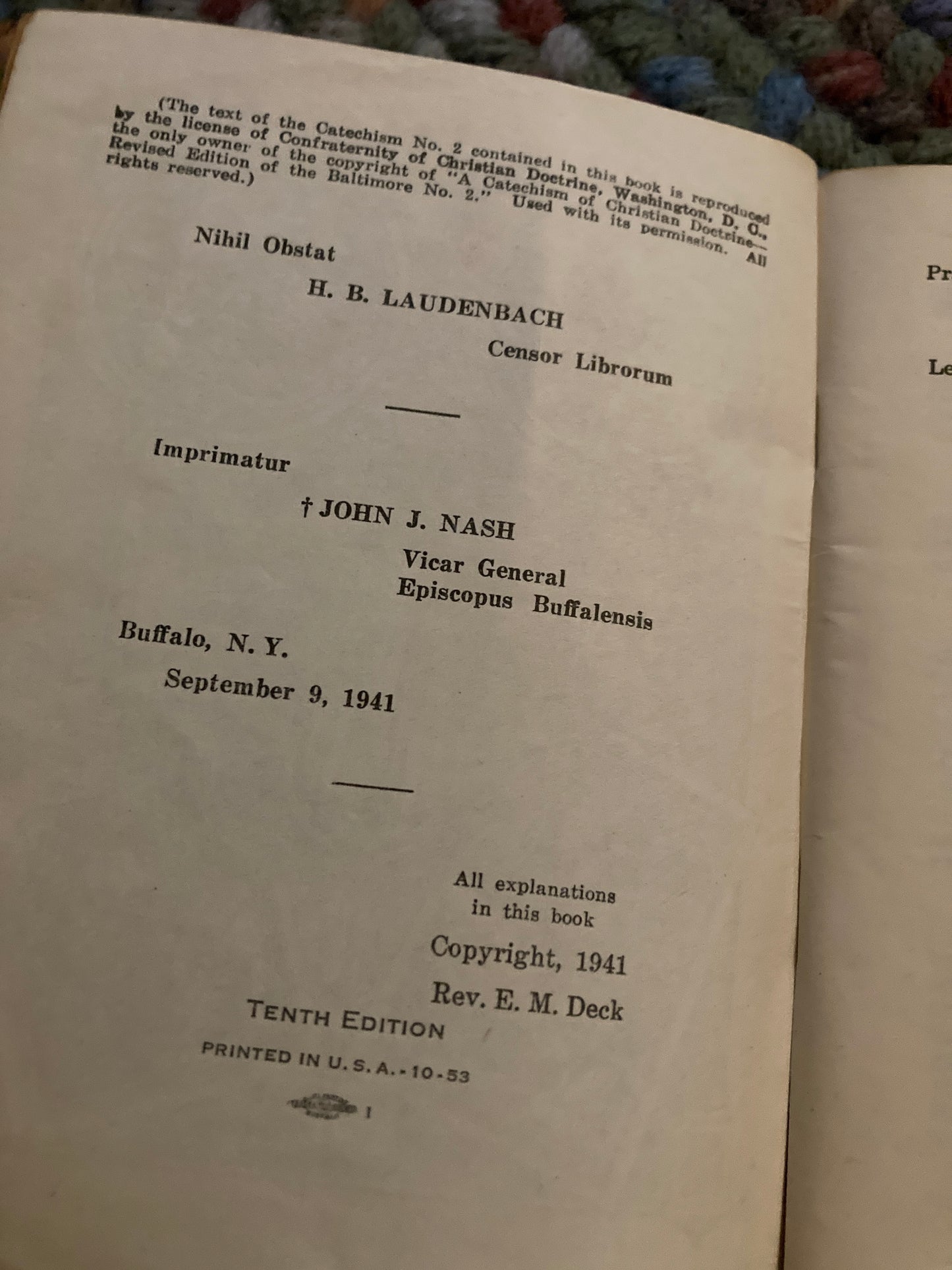 [CATHOLICISM] The Revised Edition of the Baltimore Catechism, No. 2 (Rauch & Stoeckl Printing Co., Buffalo, N.Y., 1941)