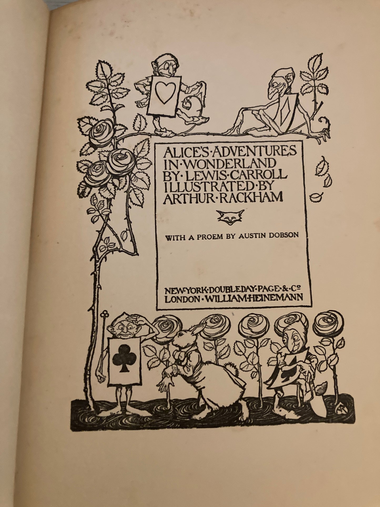 Carroll, Lewis; Arthur Rackham: Alice's Adventures In Wonderland (William Heinemann, London, Doubleday, Page & Co., New York, circa 1920)