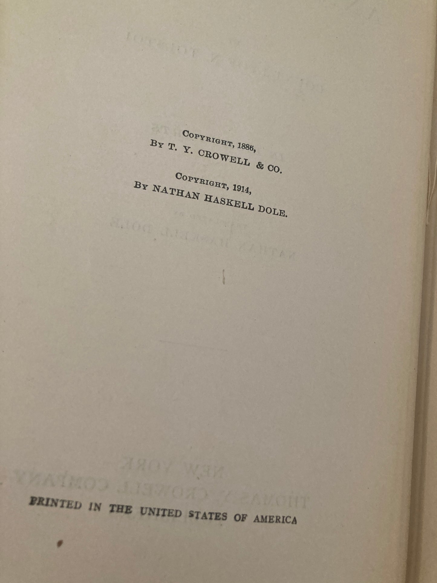 Tolstoy, Leo [Lyof N. Tolstoi]: Anna Karenina (Thomas Y. Crowell, New York, 1914)
