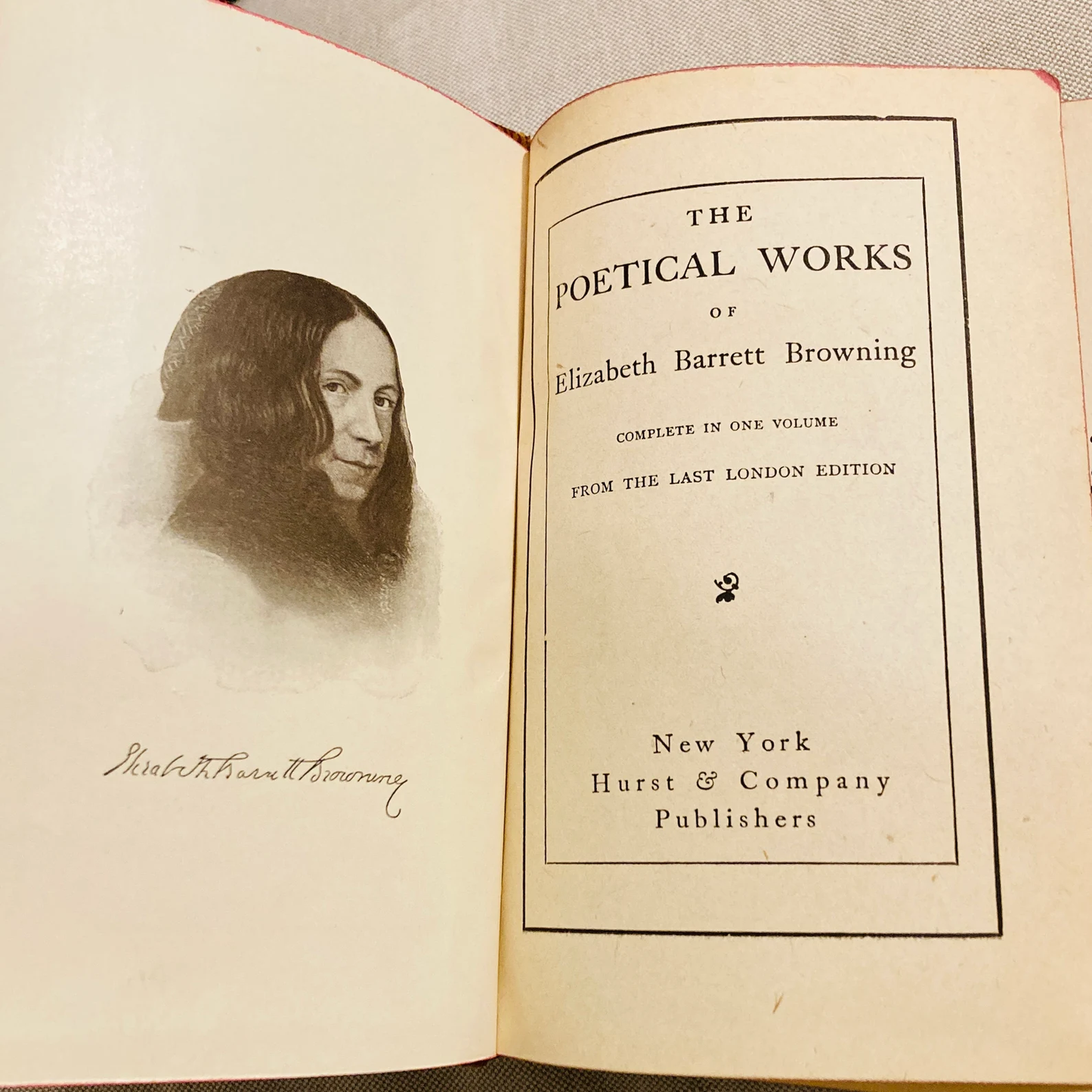 Browning, Elizabeth Barrett: Poetical Works (Hurst, circa 1890)