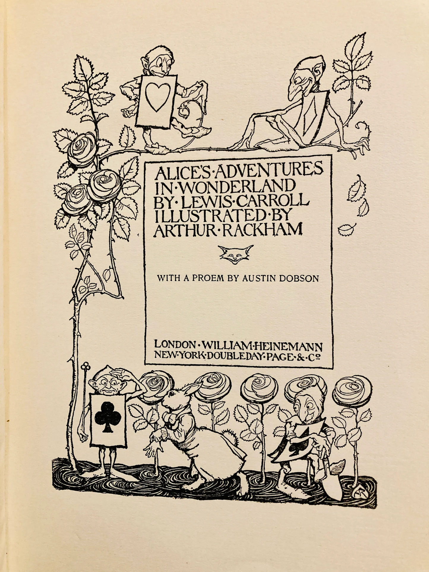 Carroll, Lewis; Arthur Rackham (illustrator): Alice's Adventures in Wonderland (William Heinemann, circa 1907)