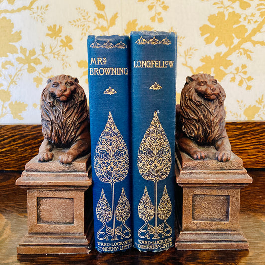 Set of 2 Victorian Poetry Books: Mrs. Browning and Longfellow